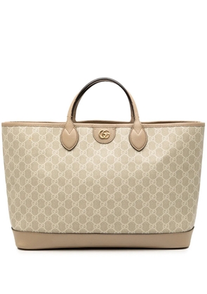 Gucci Pre-Owned 2016-2025 Medium GG Supreme Ophidia Tote satchel - Brown