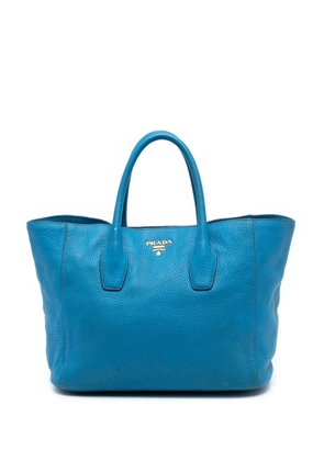 Prada Pre-Owned 2000-2025 Vitello Daino Open Convertible Tote satchel - Blue