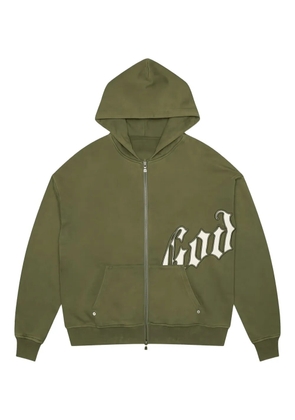GODSPEED logo zip hoodie - Green