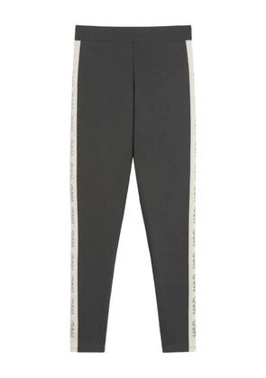 Weekend Max Mara logo-tape leggings - 001 ANTRACITE