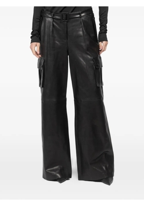 Jacob Lee cargo-pocket palazzo pants - Black