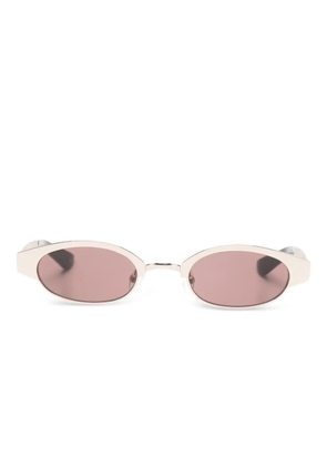 Alexander McQueen Eyewear oval-frame sunglasses - Gold