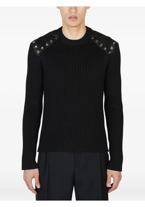 Alexander McQueen stud-detail knitted sweater - Black