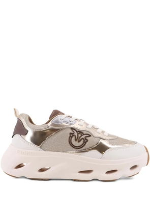 PINKO logo-appliqué sneakers - Neutrals