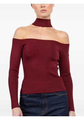 Simkhai off-shoulder T-shirt - Red