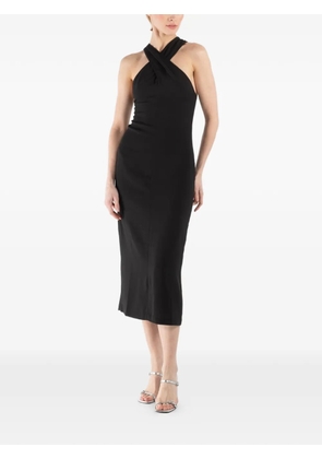 Kallmeyer cross-neck dress - Black