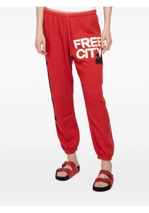 FreeCity graphic-print sweatpants - Red