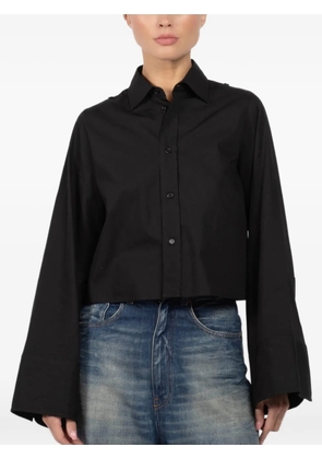 MM6 Maison Margiela bell-sleeve cropped shirt - Black
