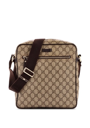 Gucci Pre-Owned Front Zip Messenger GG Coated Canvas Medium crossbody bag - Brown