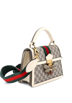 Gucci Pre-Owned Queen Margaret Top Handle Bag GG Coated Canvas with Leather Small satchel - Neutrals