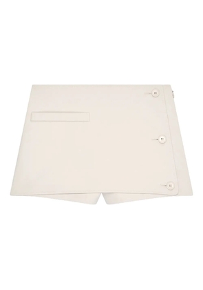Courrèges button mini shorts - Neutrals