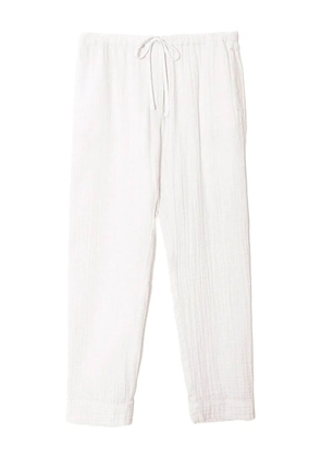 Xirena drawstring textured trousers - White