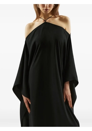 Taller Marmo Sza Sza floral-appliqué kaftan - Black