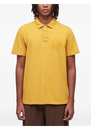 Osklen Stone printed-shield polo shirt - Yellow