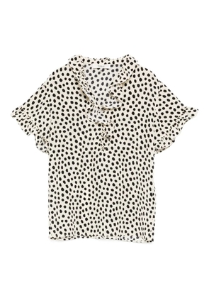Chloé ruffled polka-dot blouse - Neutrals
