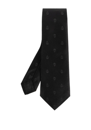 Alexander McQueen skull-print tie - Black