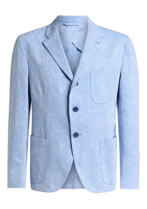 ETRO striped single-breasted jacket - Blue