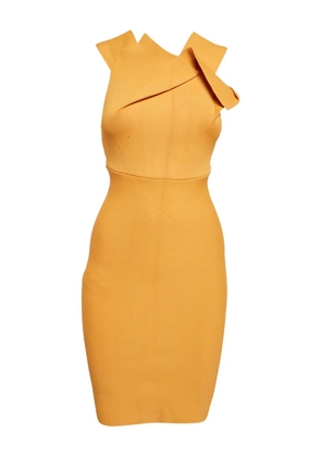Chatelles draped-neckline dress - Yellow