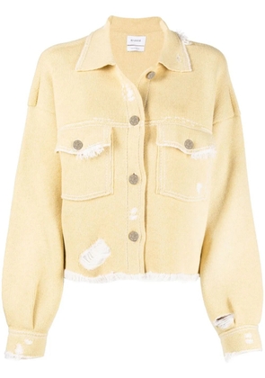 Barrie fringed denim jacket - Yellow