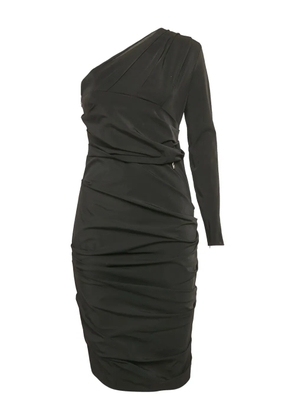 Elisabetta Franchi pre-owned asymmetrical one-shoulder midi dress - Black