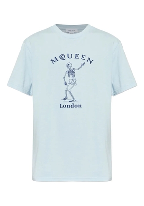 Alexander McQueen skeleton-print T-shirt - Blue