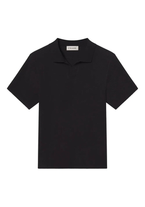 FRAME open-collar T-shirt - Black