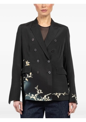 IBRIGU floral-print double-breasted jacket - Black