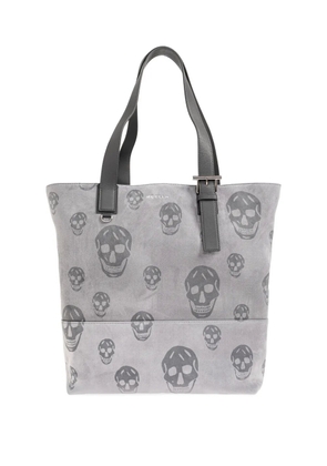 Alexander McQueen T-Bar skull-print shoulder bag - Grey