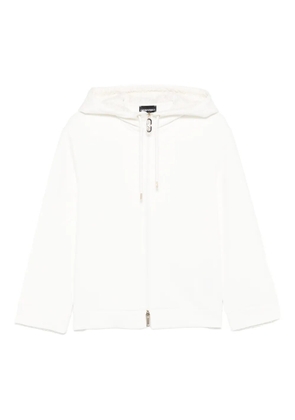 Emporio Armani zip-fastening hoodie - White