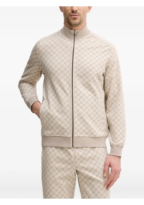 Joop! patterned zip-up hoodie - Neutrals