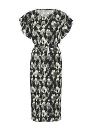 Henrik Vibskov Pina belted printed midi dress - Black