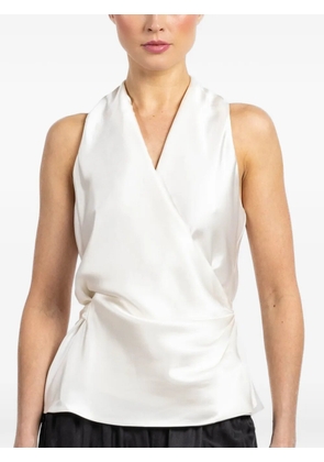 Peter Cohen V-neck wrap top - White