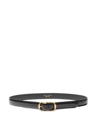 Nili Lotan Reine embossed buckle belt - Black