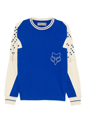Kiko Kostadinov perforated long-sleeve sweatshirt - Blue