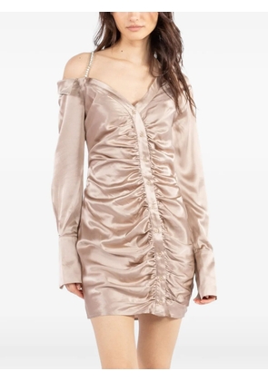 Nicholas Lena button mini dress - Neutrals