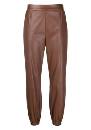 LIU JO tapered high-waist trousers - Brown