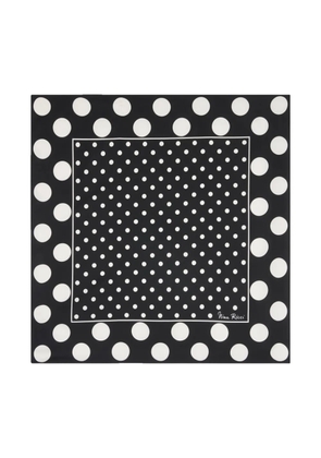 Nina Ricci polka-dot silk scarf - Black