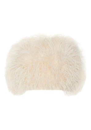 LAPOINTE feather strapless top - Neutrals