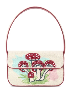 STAUD Tommy beaded mushroom tote bag - Neutrals