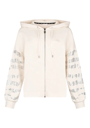 LIU JO studded zip-up hoodie - Neutrals