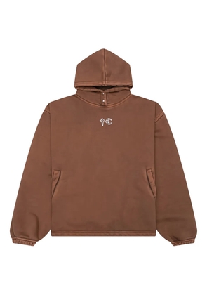 THUG CLUB Devil Peace back-patch hoodie - Brown