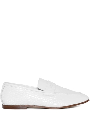 Sophique Milano crocodile-effect loafers - White
