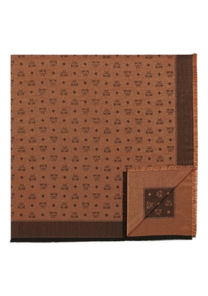 MCM monogram-pattern shawl - Brown