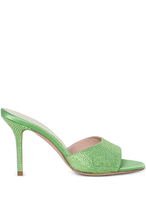 Gedebe Gigi crystal-embellished gigi heeled mules - Green