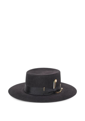 Nick Fouquet East Hall ribbon-trim pin hat - Black
