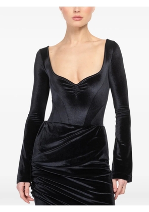 ALAINPAUL long-sleeve sweetheart jumpsuit - Black