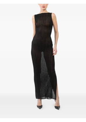 La Galpa Reaper Bare split maxi dress - Black