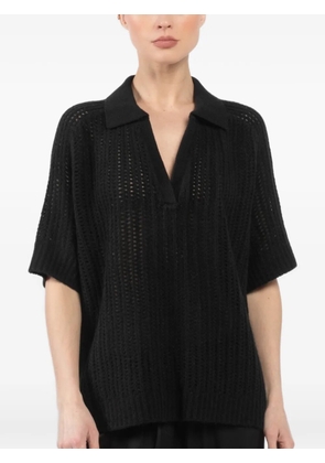 SABLYN open-knit T-shirt - Black