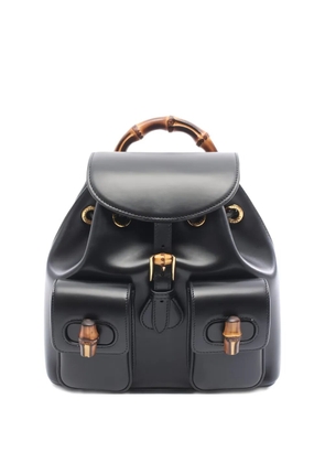 Gucci Pre-Owned 2010s Bamboo leather backpack - Black