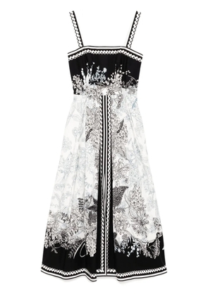 Elie Saab printed cotton dress - Black